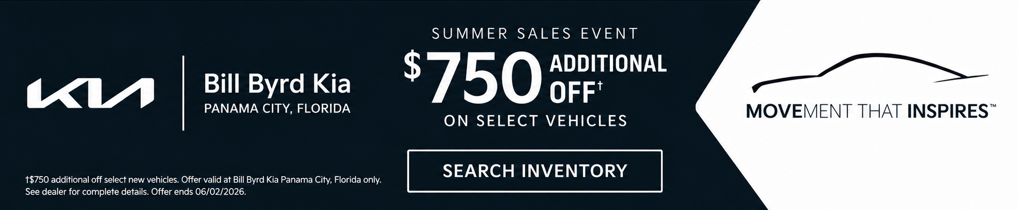 Bill Byrd Kia Summer Sales Event - Additional $750 Off Select Vehicles